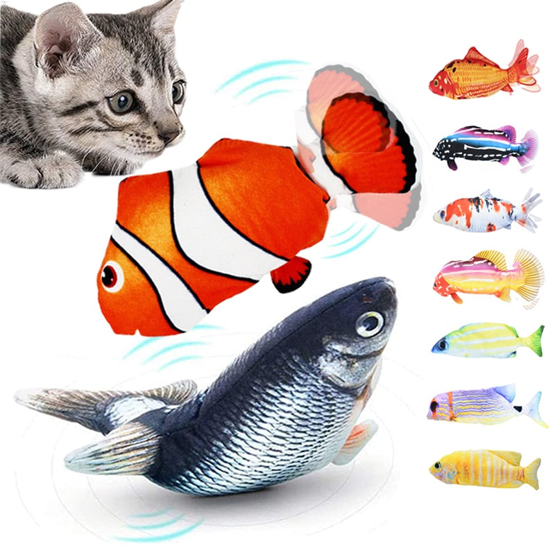 Pet Fish Toys Electric Cat Fish Mint Jumping Fish Rechargeable pet toys