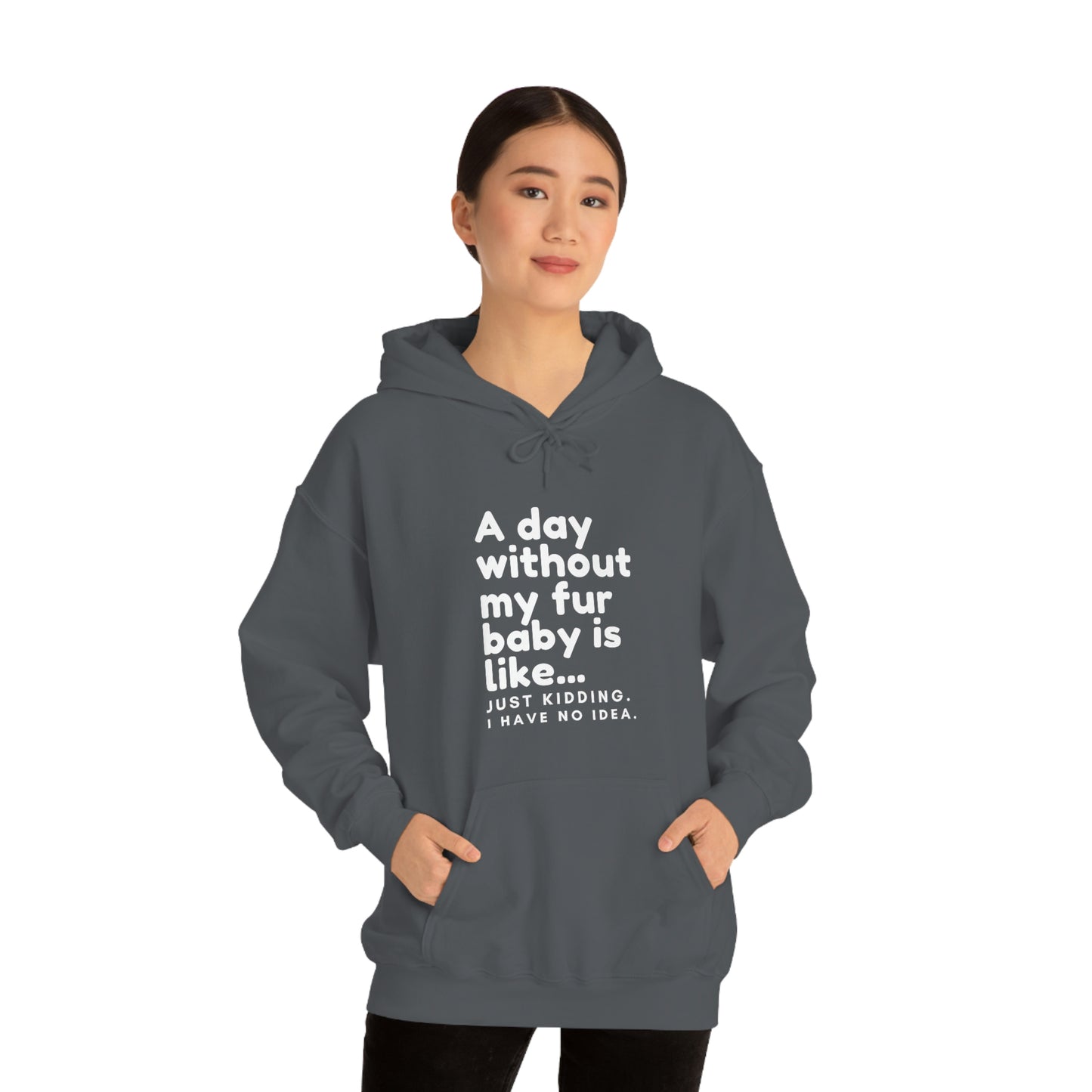 A Day Without My Fur Baby Unisex Heavy Blend™ Hooded Sweatshirt | Happy Dog Tee