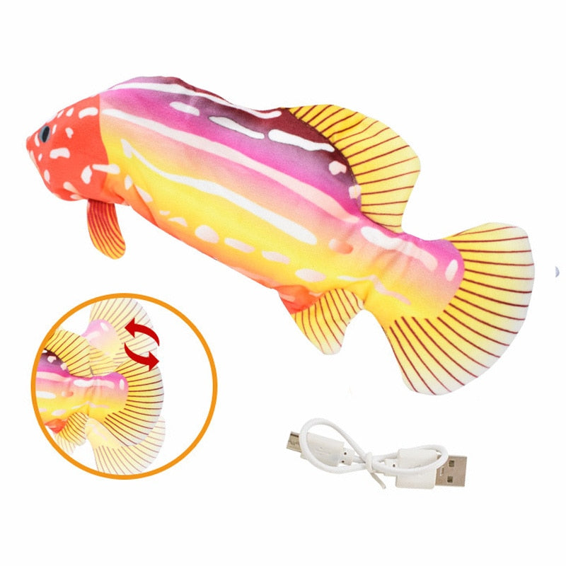 Smart Interactive Fish Toy For Cats and Kittens. Includes Bag of Cat Nip.  | Cat Health Happy Cat Toy