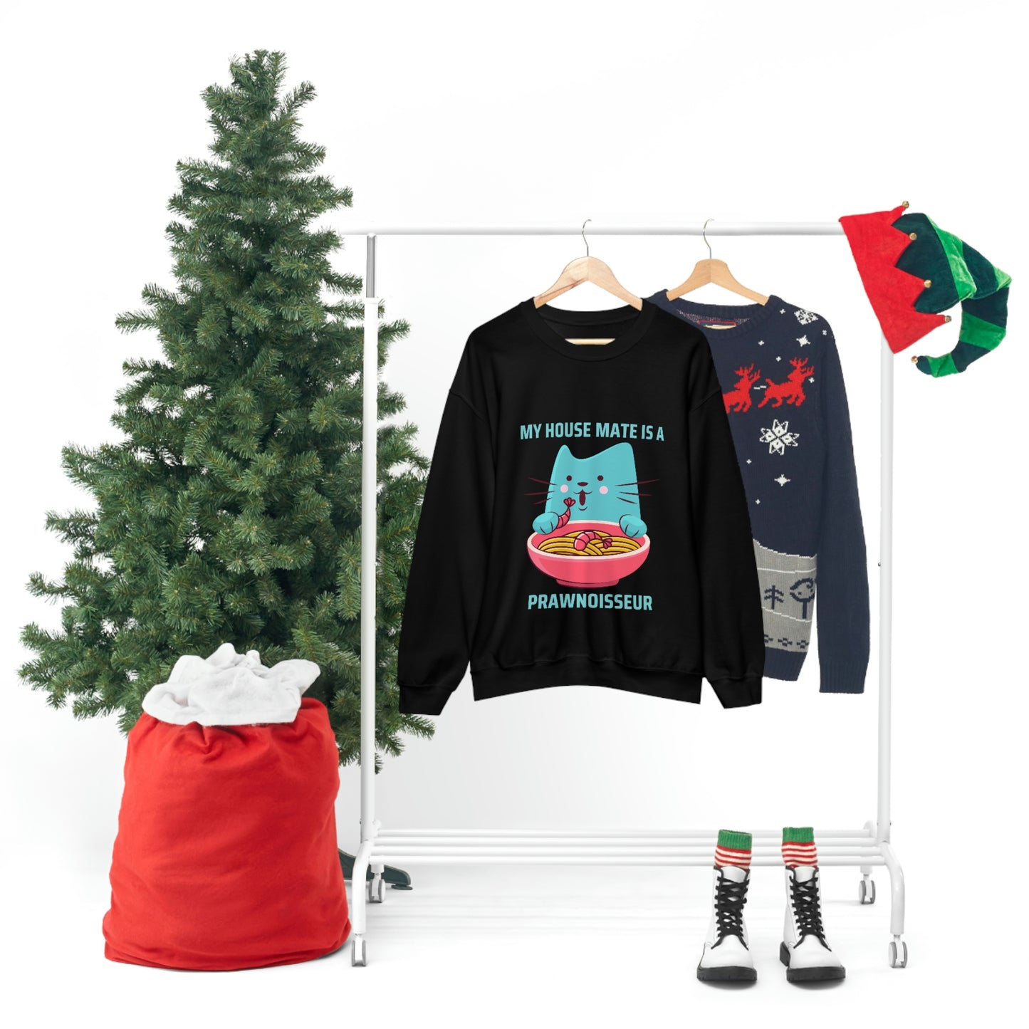 Unisex Heavy Blend™ Crewneck Sweatshirt | “Happy Cat Tees” Cat Sweatshirts
